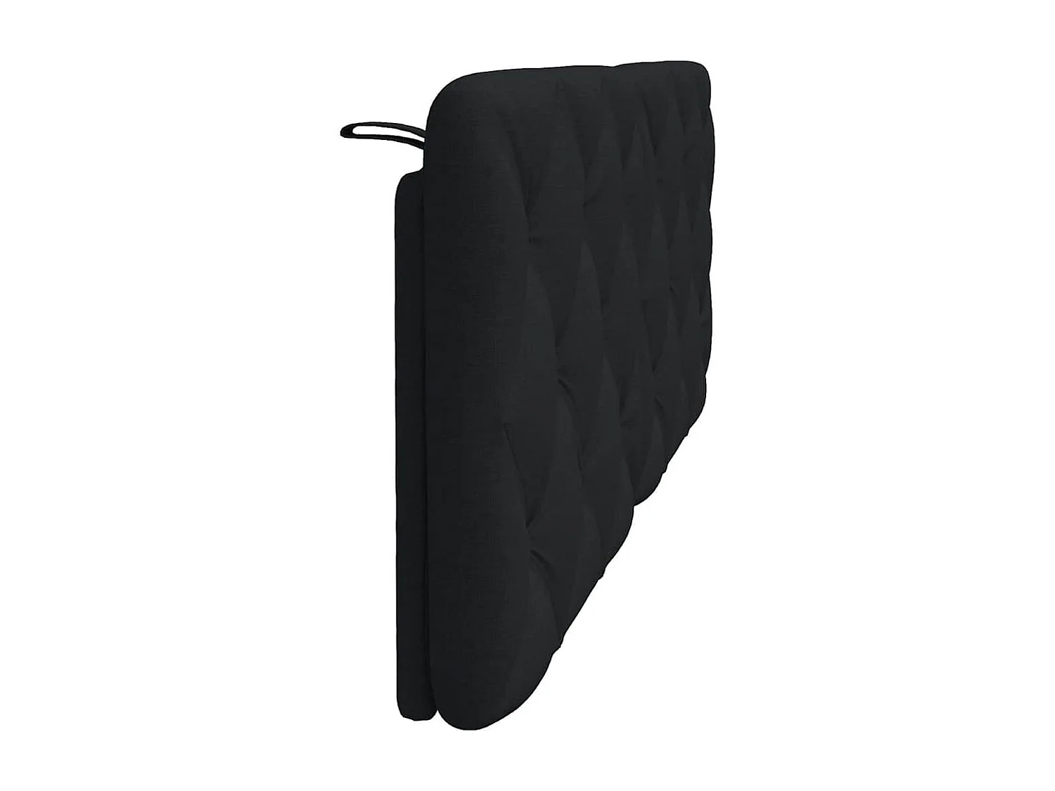 Coussin de tête de lit noir 140 cm tissu