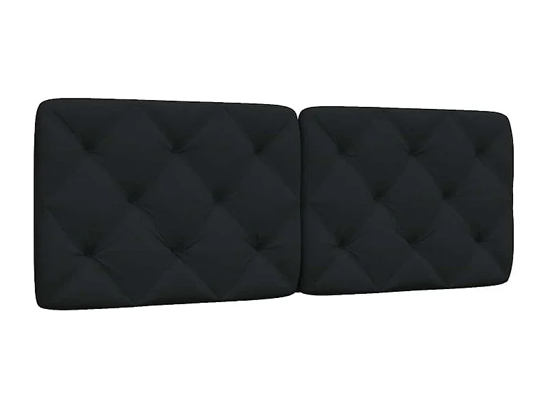 Coussin de tête de lit noir 140 cm tissu