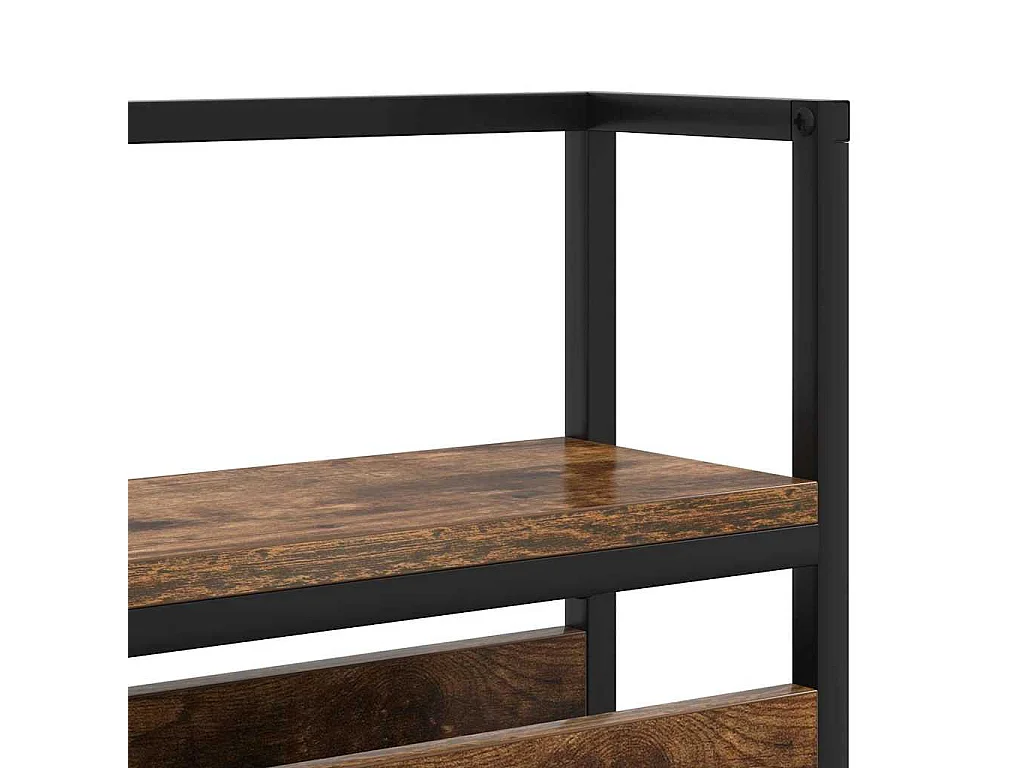 Testiera contenitore in rovere affumicato 160 cm in legno ingegnerizzato