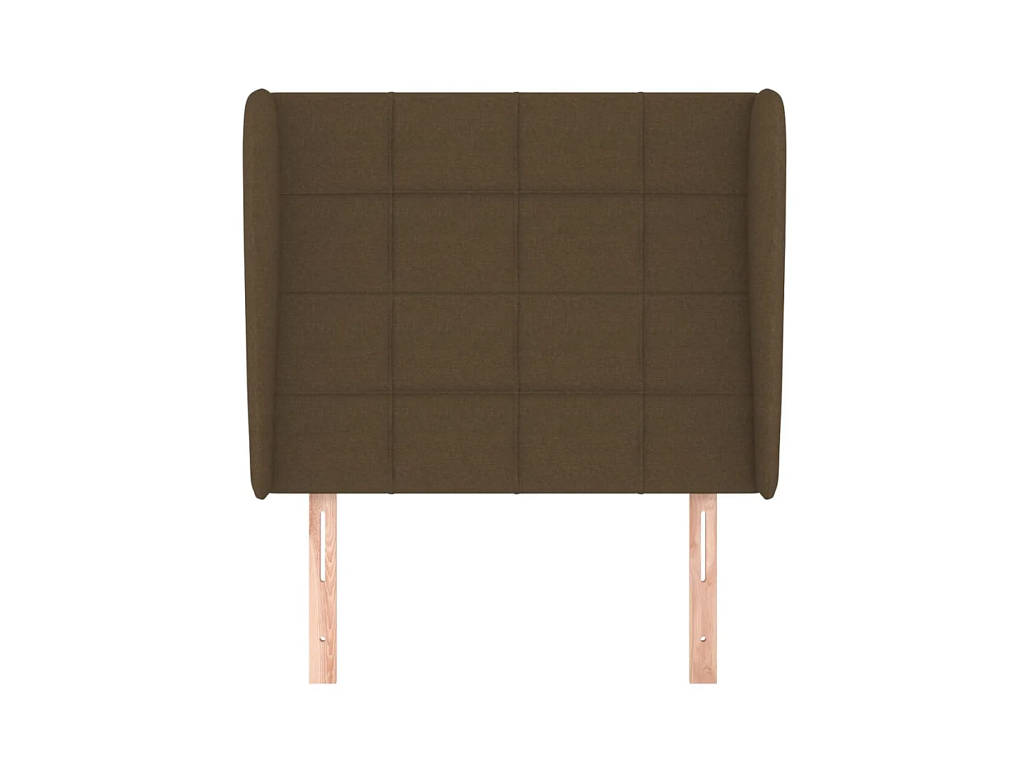 Hoofdbord met vleugels Donkerbruin 103x23x118/128 cm Stof