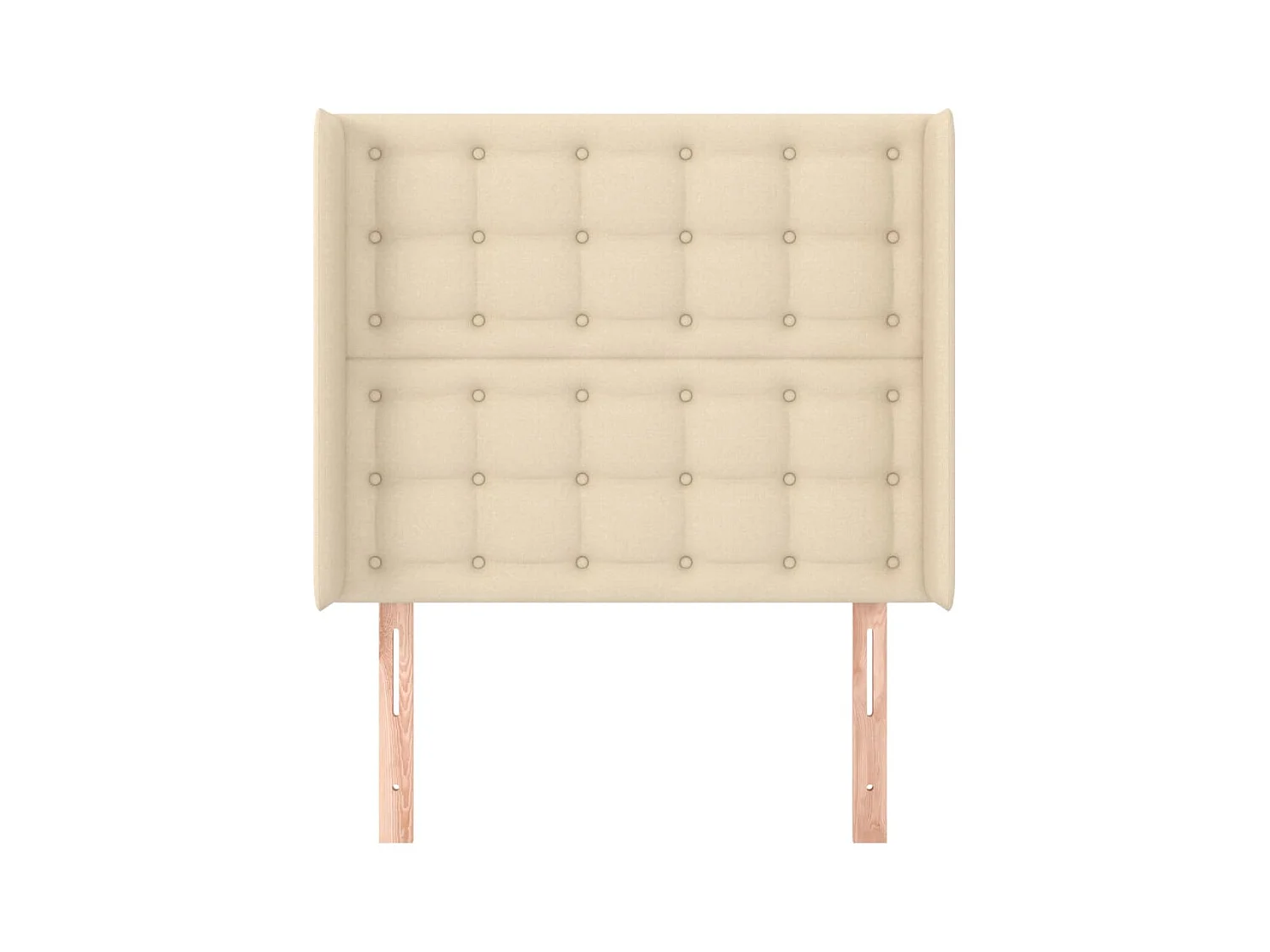 Kopfteil mit Flügeln Creme 93x16x118/128 cm Stoff