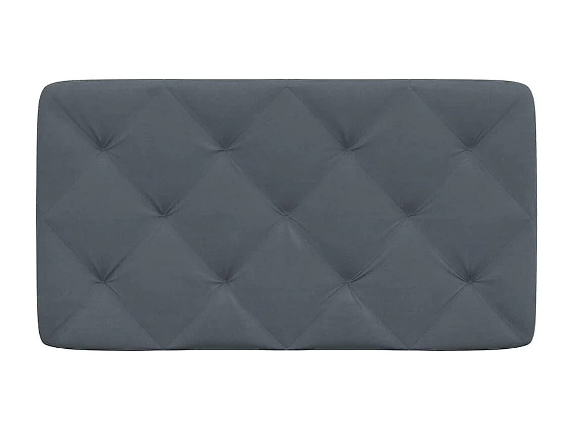Cuscino per testiera in velluto grigio scuro 90 cm