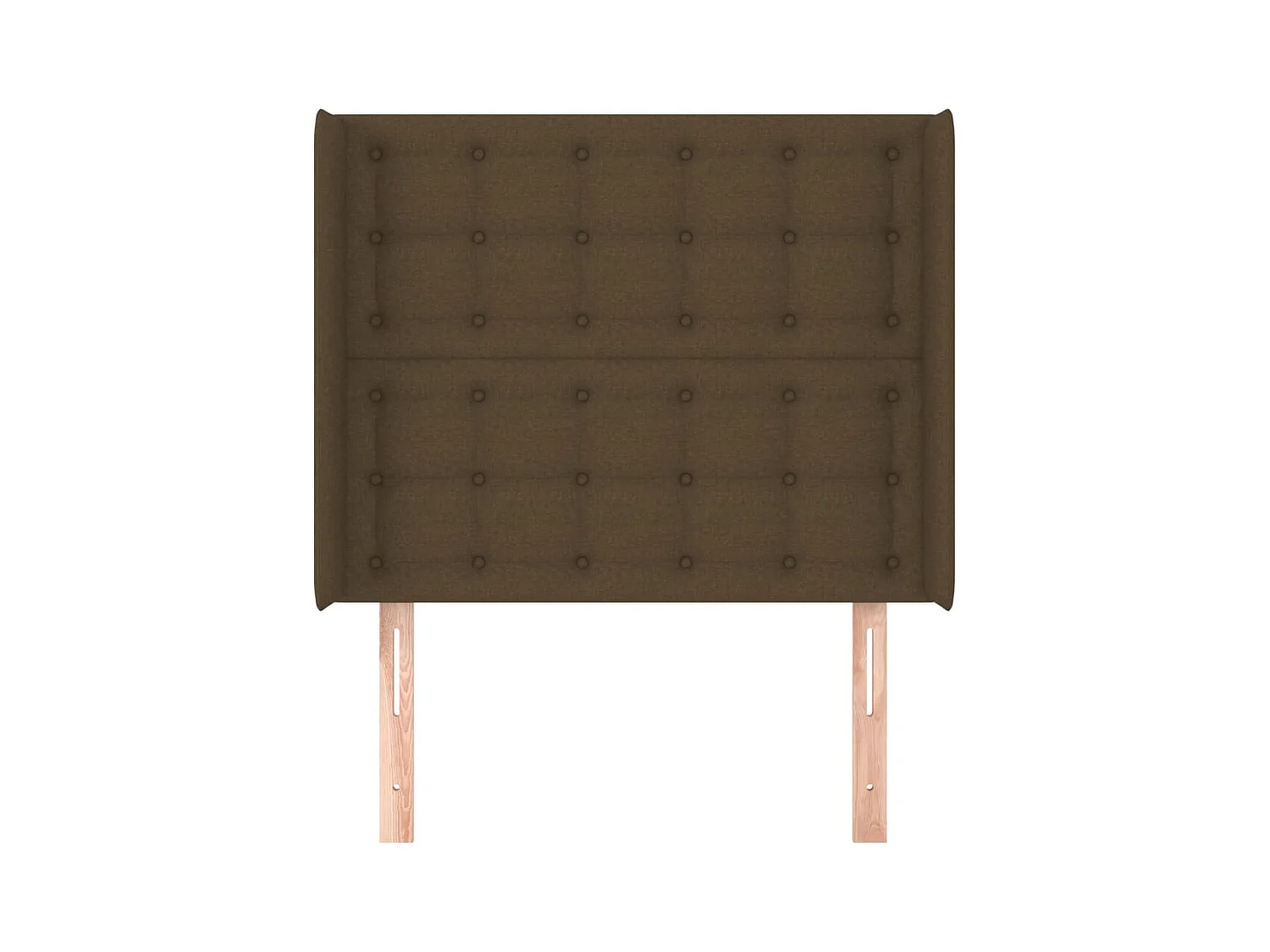 Kopfteil mit Flügeln Dunkelbraun 83x16x118/128 cm Stoff