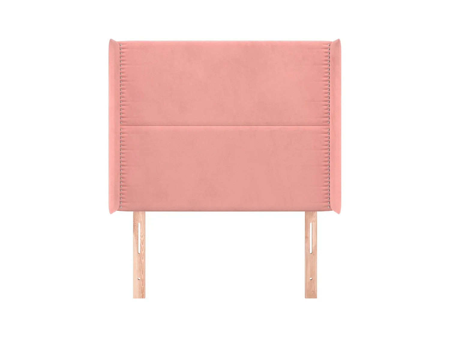 Testiera con ali Rose 93x16x118/128 cm Velluto