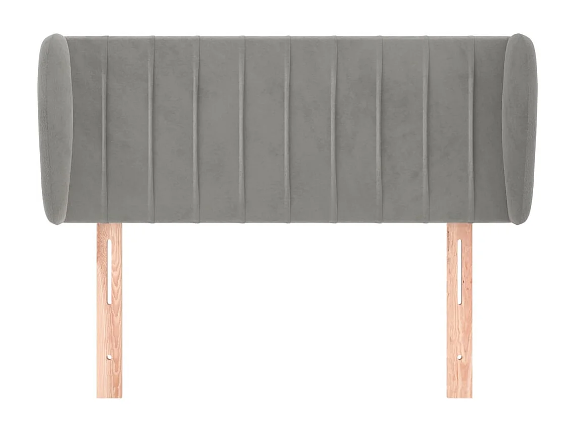 Cabecero con alas Gris claro 83x23x78/88 cm Terciopelo