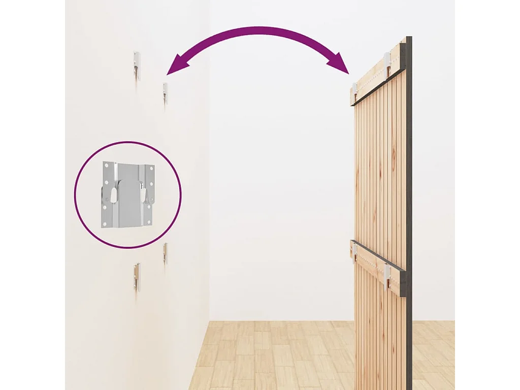 Tête de lit murale Gris 95,5x3x110 cm Bois massif de pin