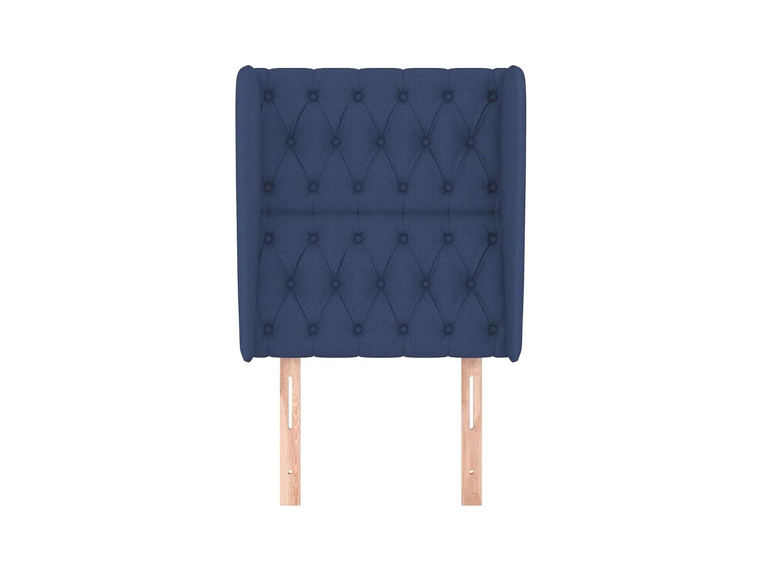 Hoofdbord met vleugels Blauw 83x23x118/128 cm Stof