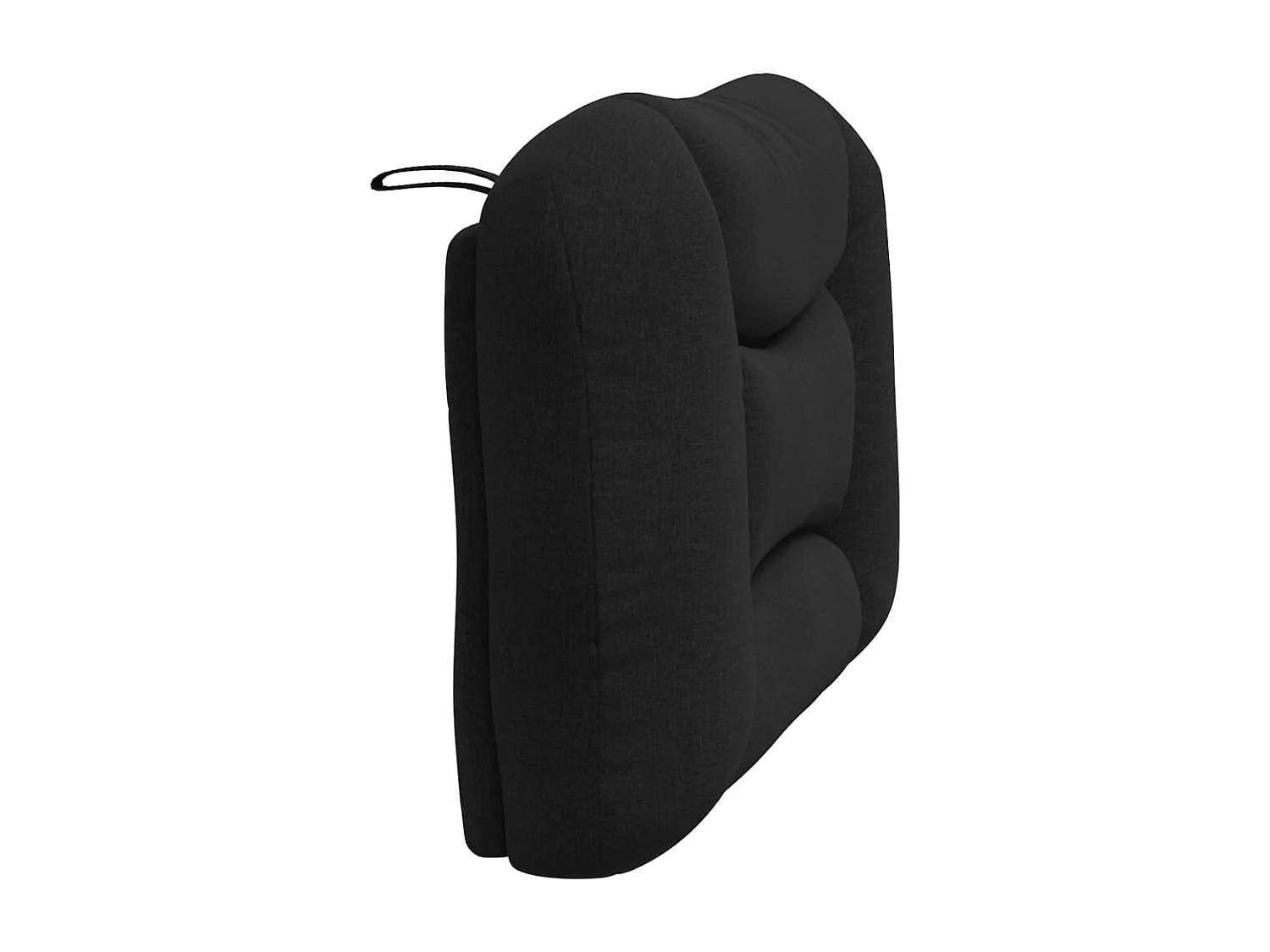 Zwarte hoofdbordkussen 90 cm stof