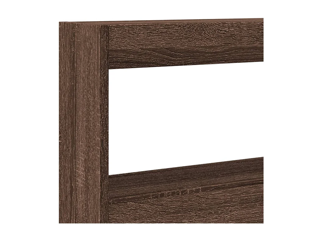 Hoofdbordkast met LED bruin eiken 160x17x102 cm