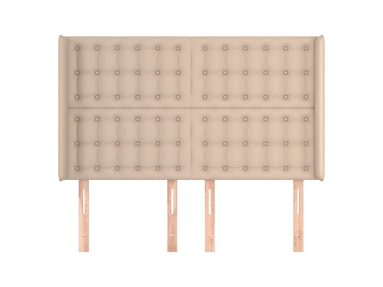 Hoofdbord met oren Cappuccino 147x16x118/128 cm