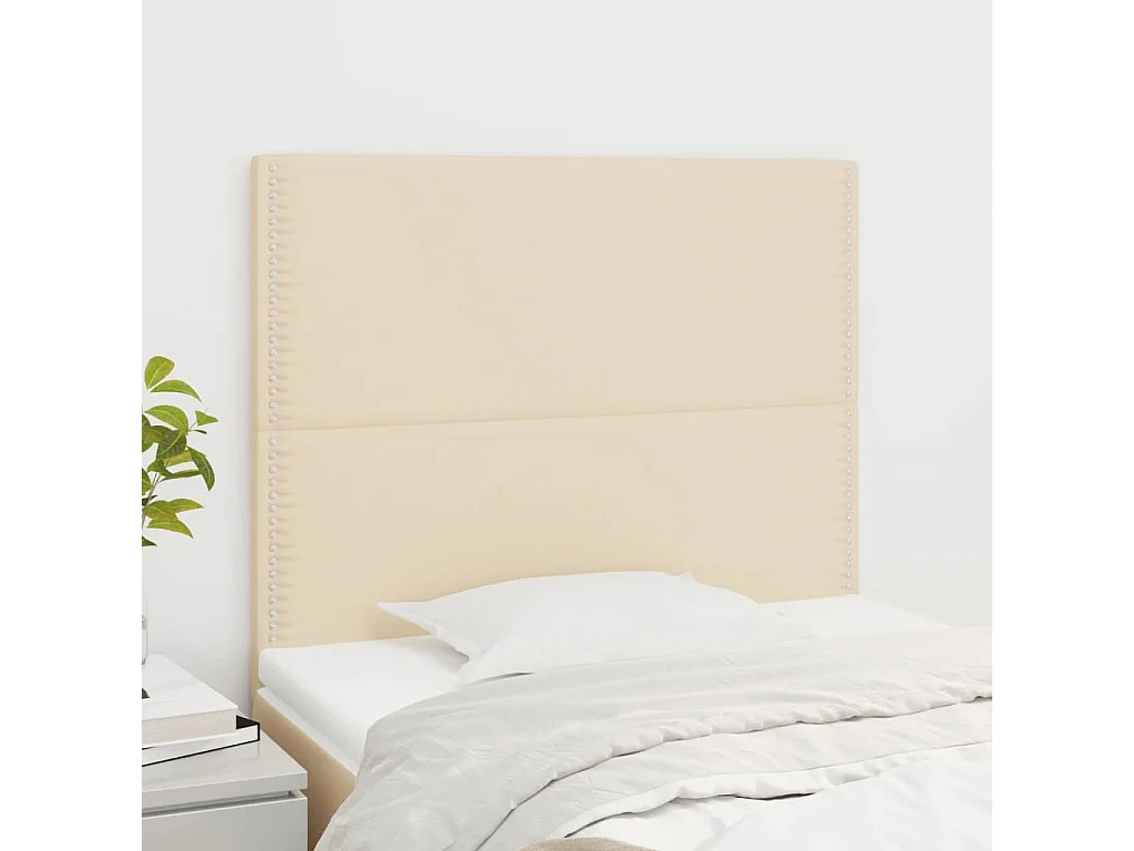 Testiere 2 pz Crema 100x5x78/88 cm Tessuto