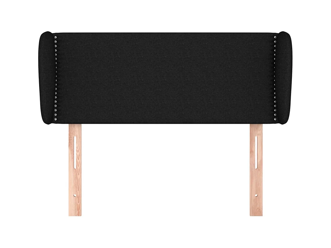 Hoofdbord met vleugels Zwart 103x23x78/88 cm Stof