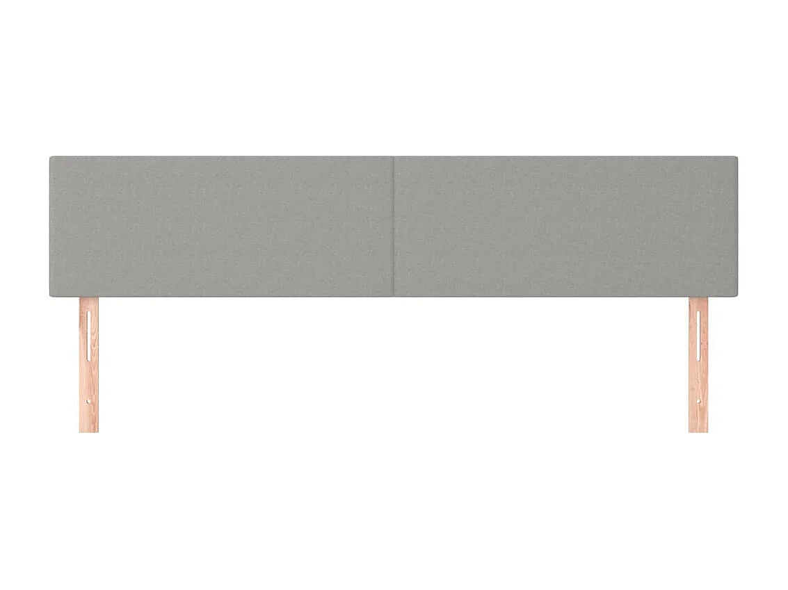 Têtes de lit 2 pcs Gris clair 90x5x78/88 cm Tissu