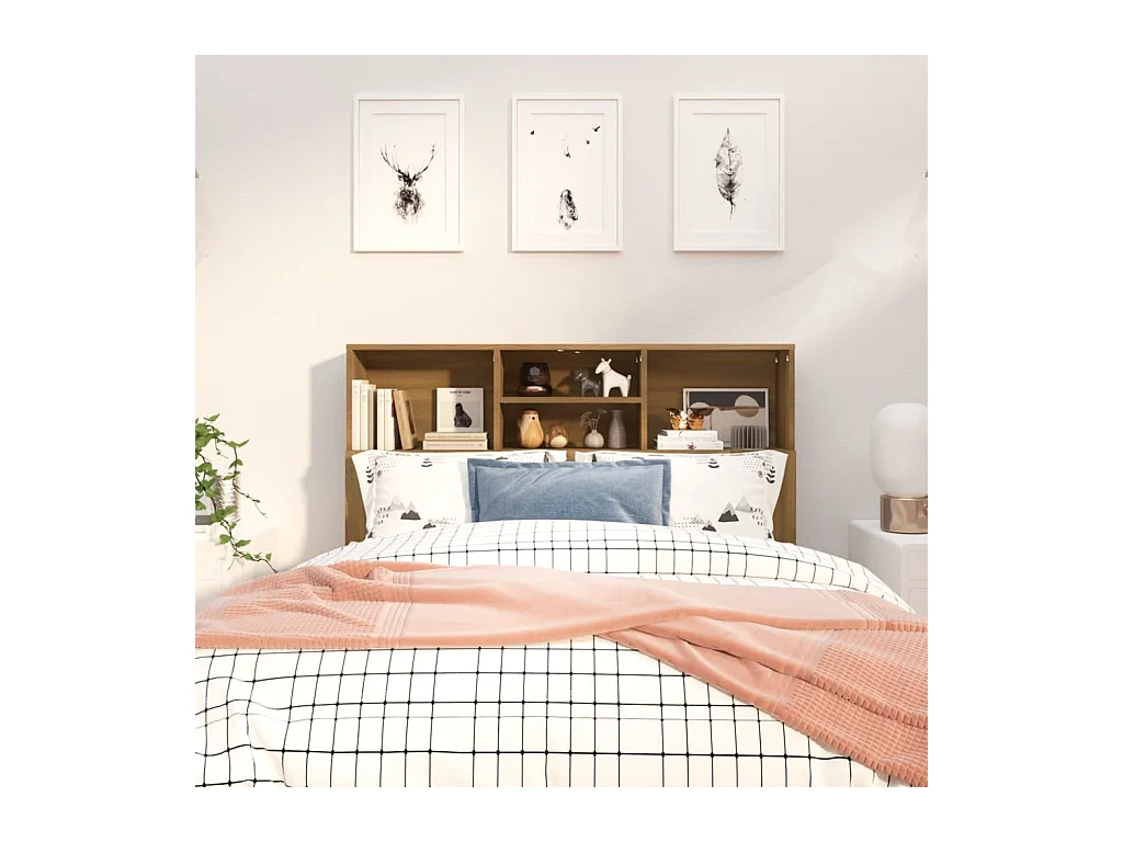 Cabecero mueble Roble marrón 120x19x103,5 cm