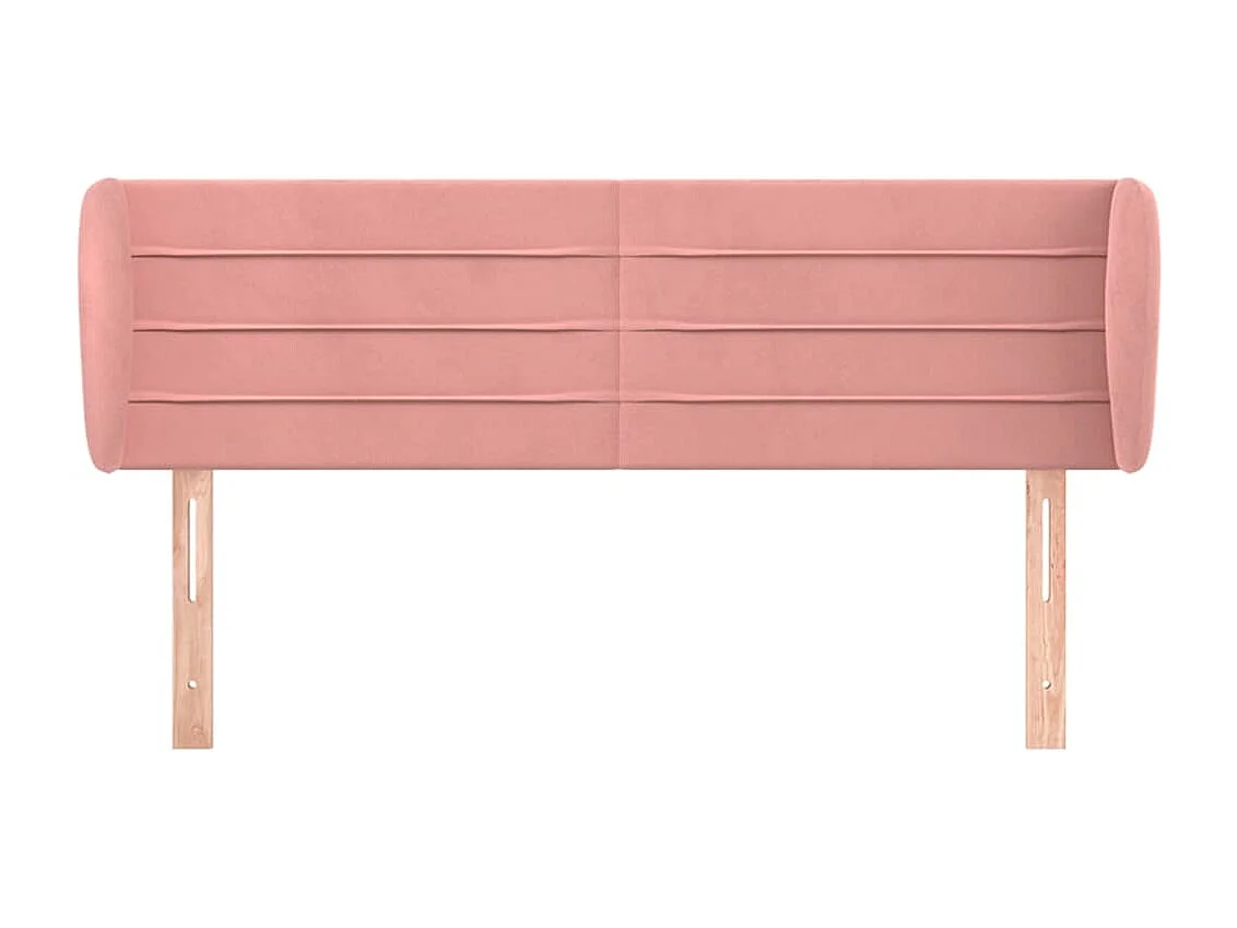 Cabecero con orejas Rosa 147x23x78/88 cm Terciopelo