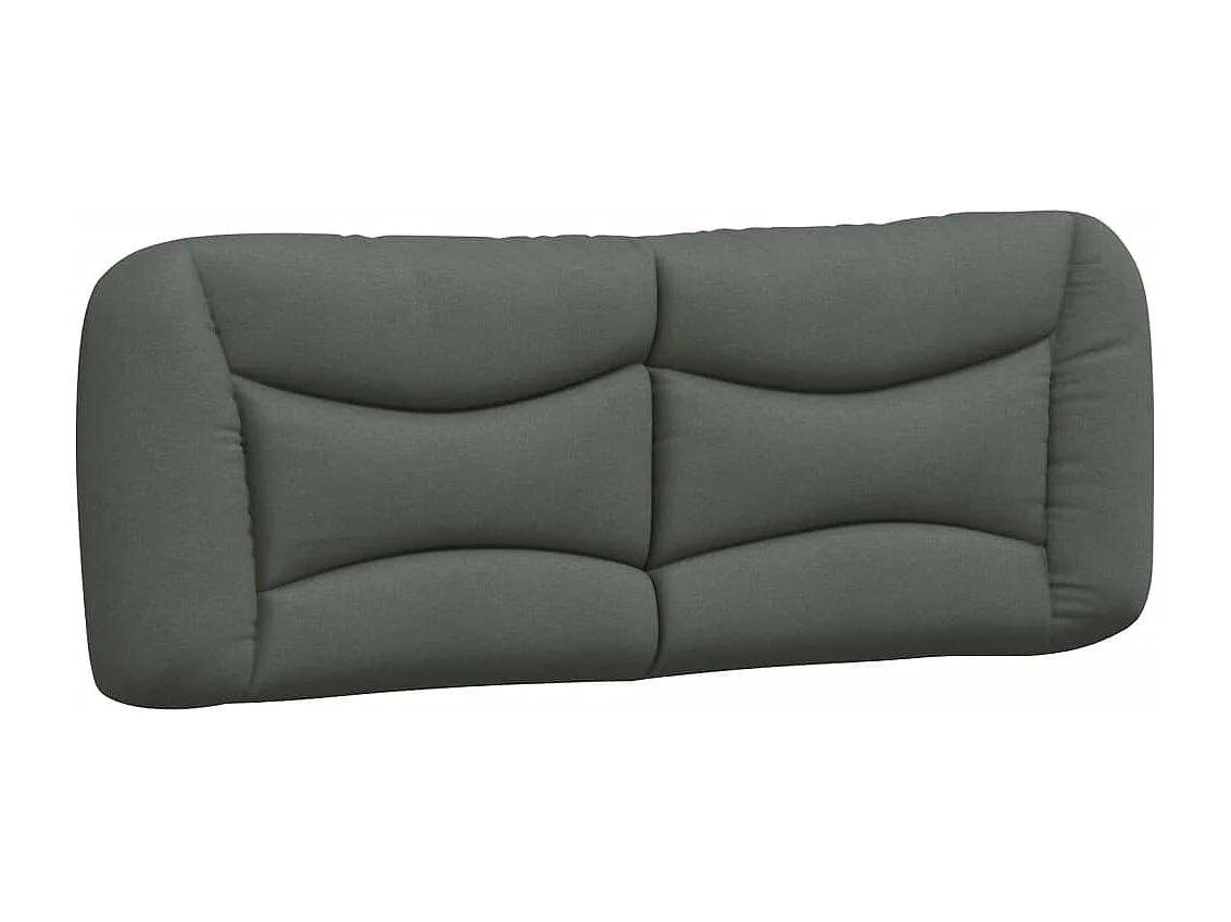 Cuscino per testiera grigio scuro in tessuto 140 cm