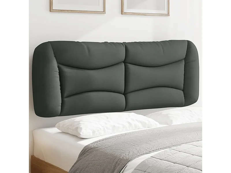 Cuscino per testiera grigio scuro in tessuto 140 cm