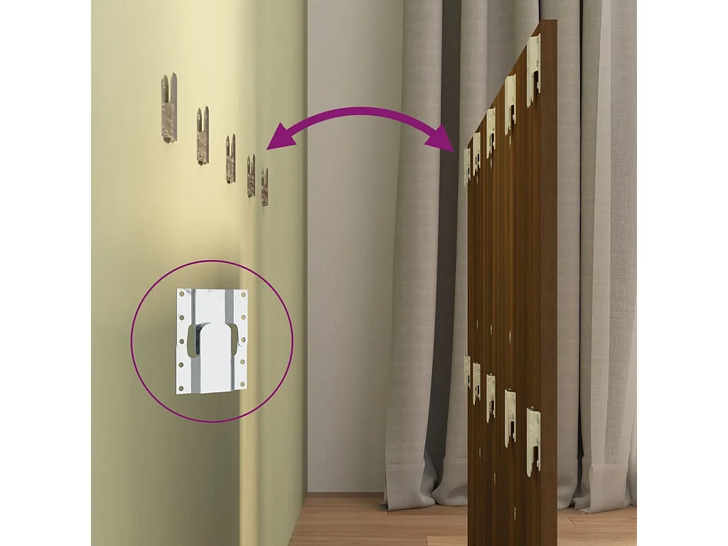 Testiera Rovere marrone 120x1,5x80 cm Legno ingegnerizzato