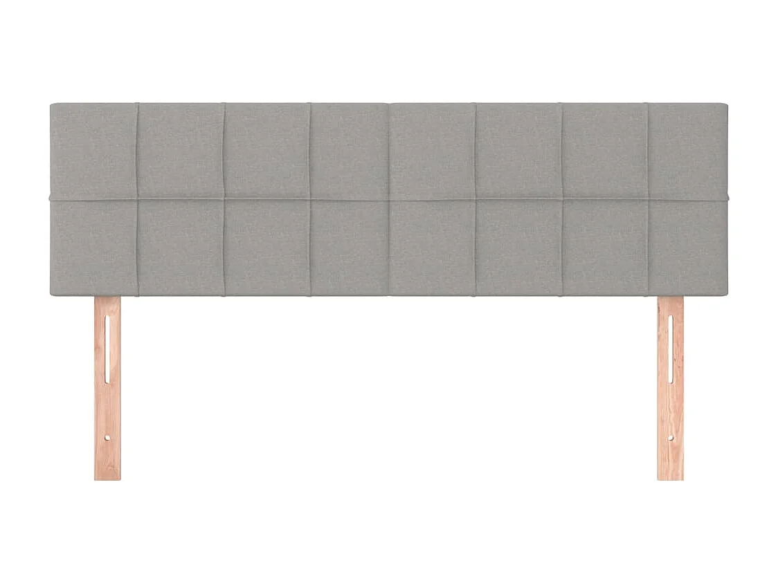 Hoofdborden 2 stuks lichtgrijs 72x5x78/88 cm stof