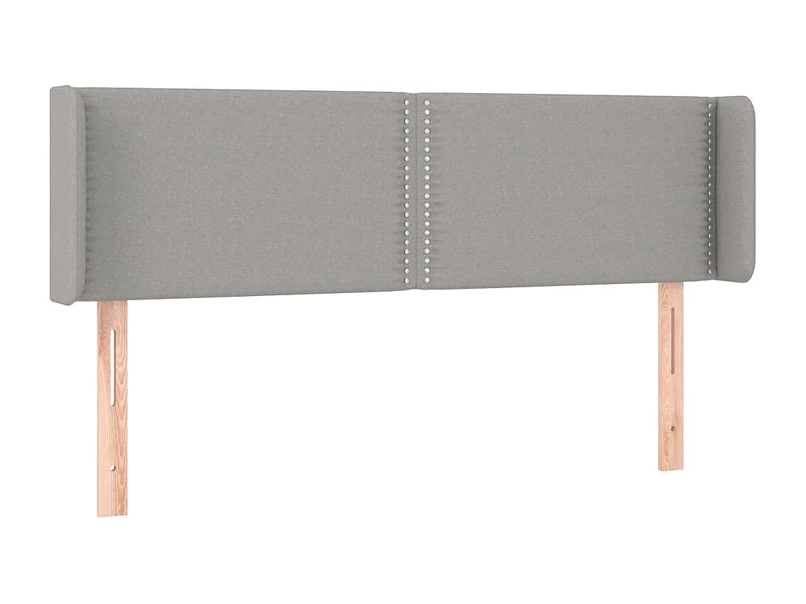 Tête de lit à LED Gris clair 147x16x78/88 cm Tissu