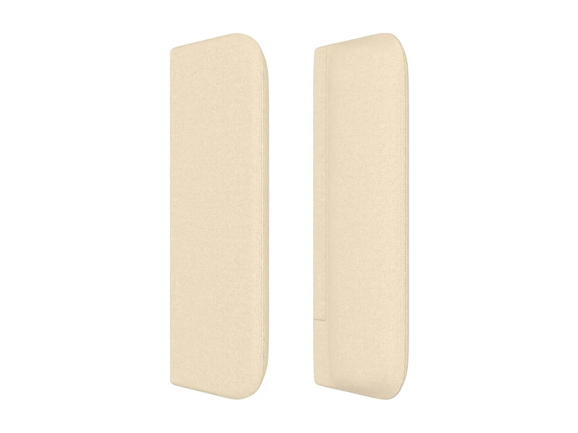 Testiera con ali Crema 203x16x78/88 cm Tessuto