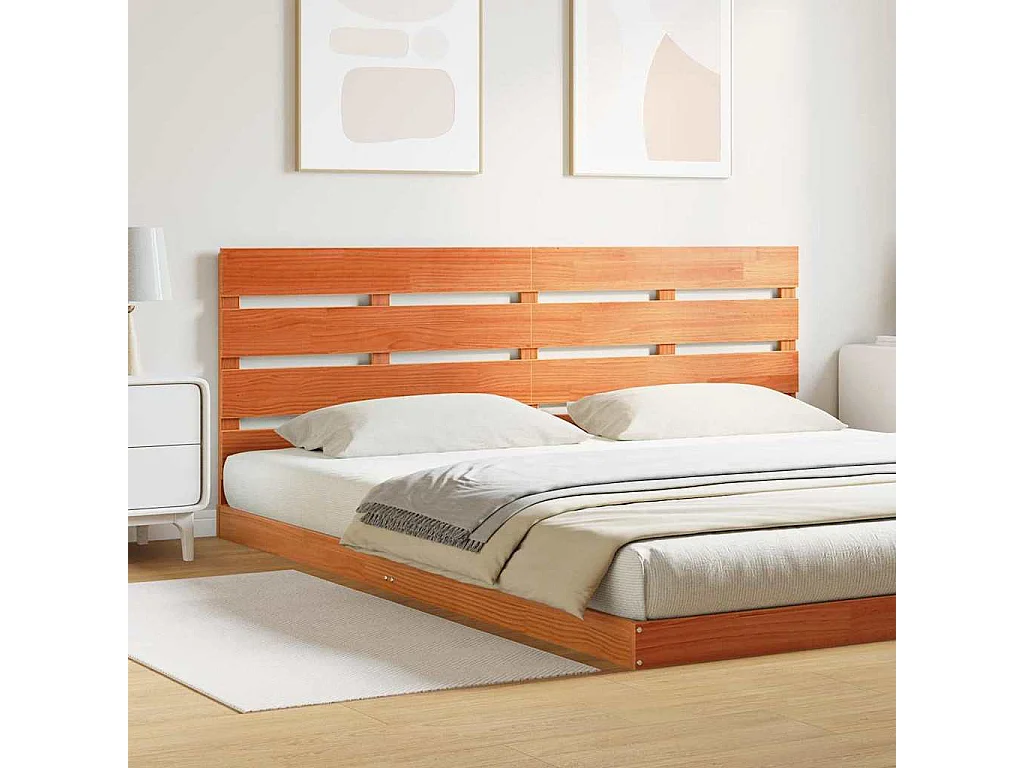 Tête de Lit Marron cire 200.5 x 3 x 80 cm Bois massif en pin