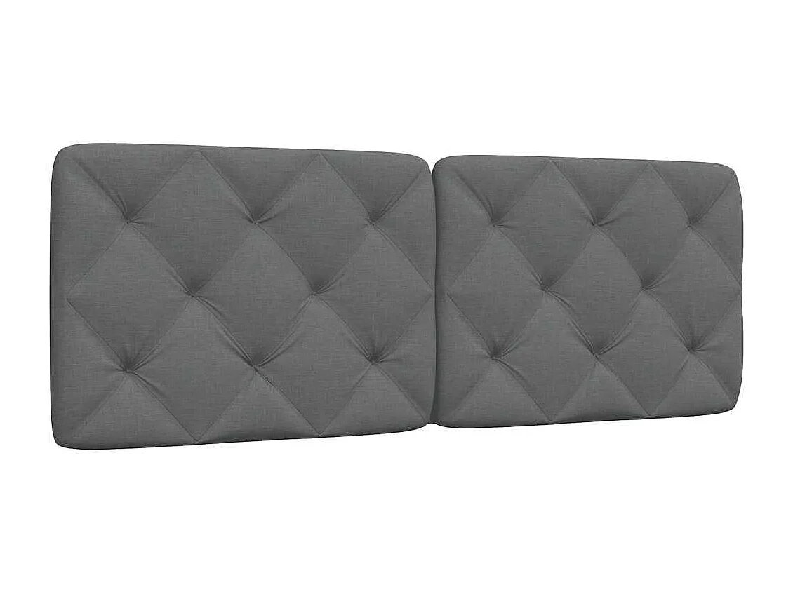 Coussin de tête de lit gris foncé 120 cm tissu