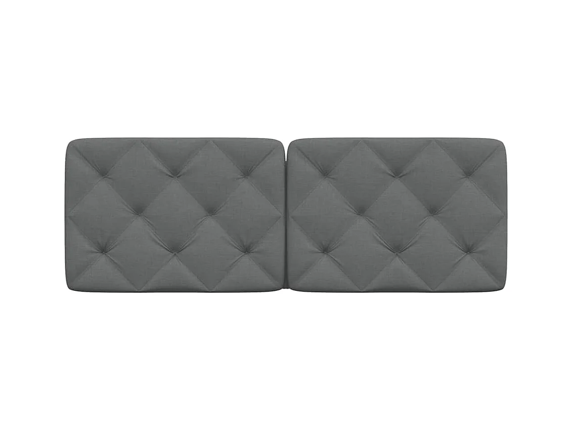 Coussin de tête de lit gris foncé 120 cm tissu