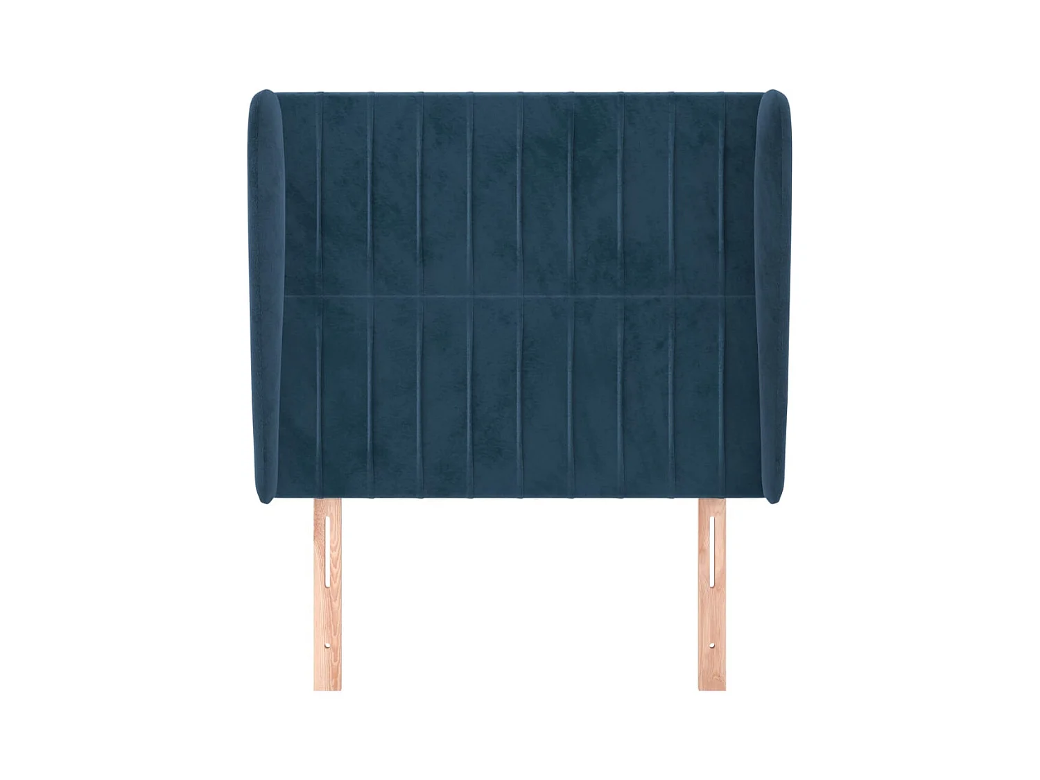 Hoofdbord met vleugels Donkerblauw 83x23x118/128 cm Fluweel