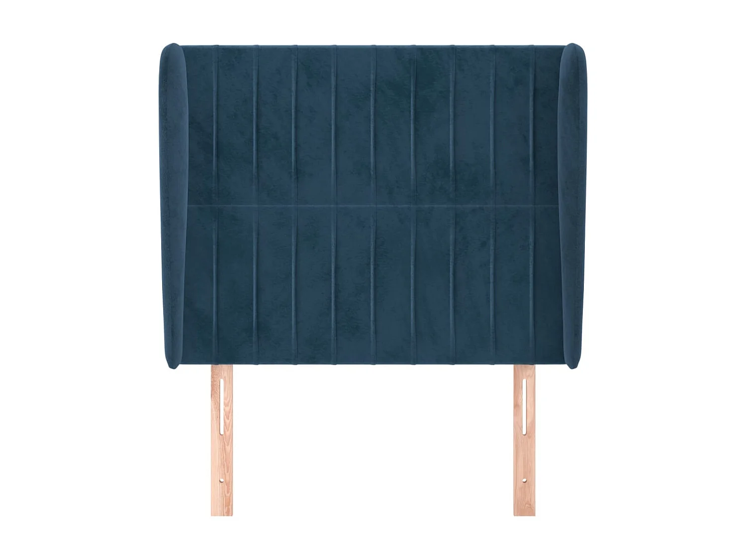 Tête de lit avec oreilles Bleu foncé 83x23x118/128 cm Velours