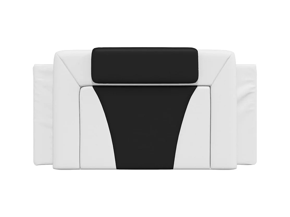 Zwart-wit hoofdbordkussen 100 cm kunstleer