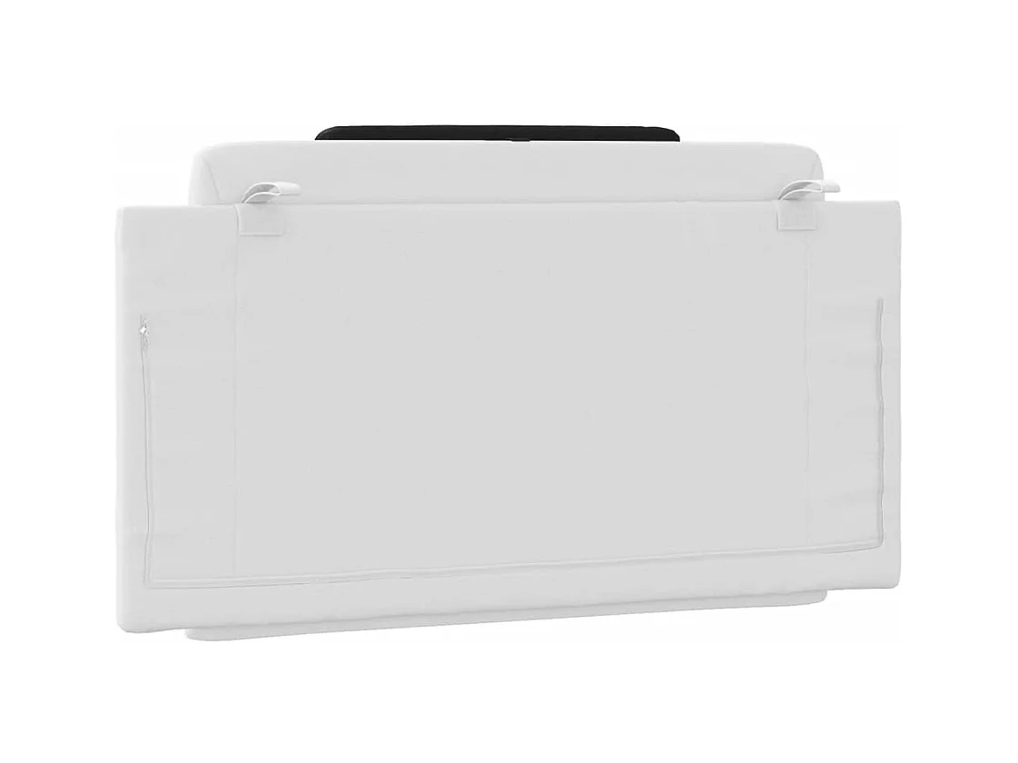 Zwart-wit hoofdbordkussen 100 cm kunstleer