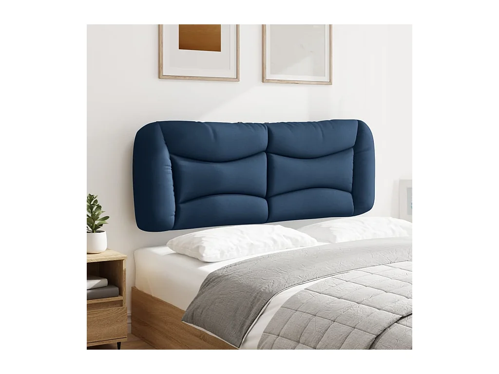 Blauw hoofdbordkussen 140 cm stof