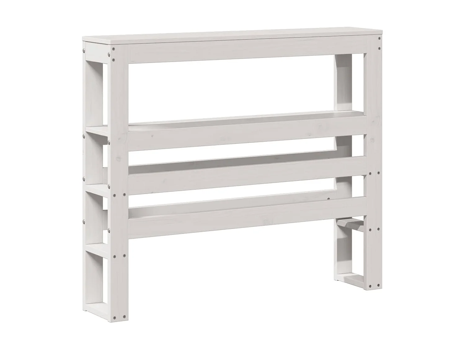 Cabecero con estantes blanco 75 cm madera maciza de pino