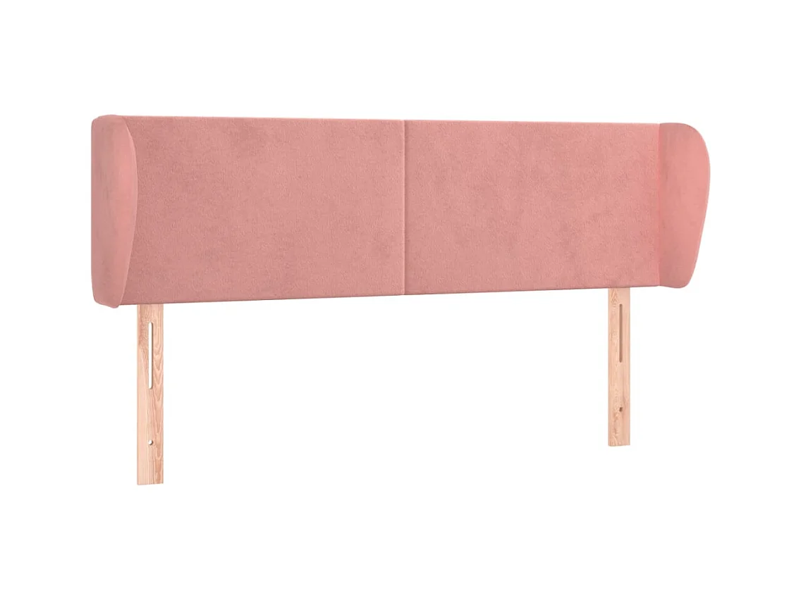 Hoofdbord met oren Rose 147x23x78/88 cm Fluweel
