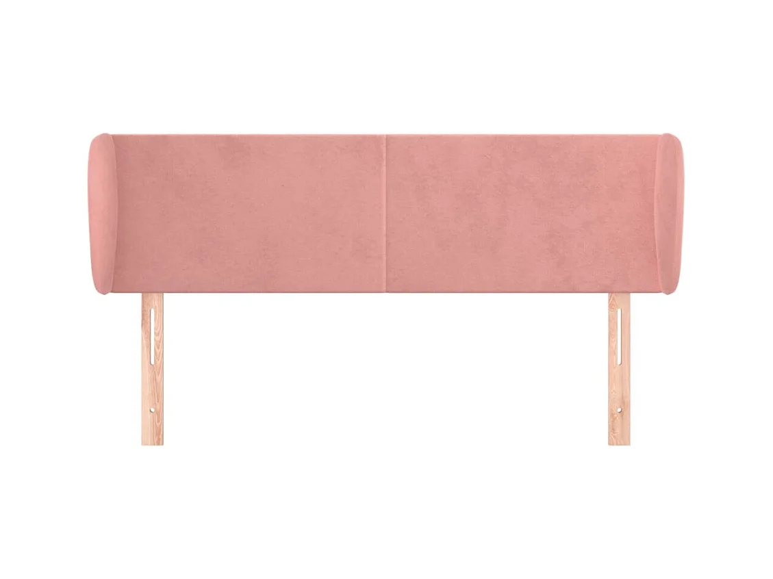 Hoofdbord met oren Rose 147x23x78/88 cm Fluweel