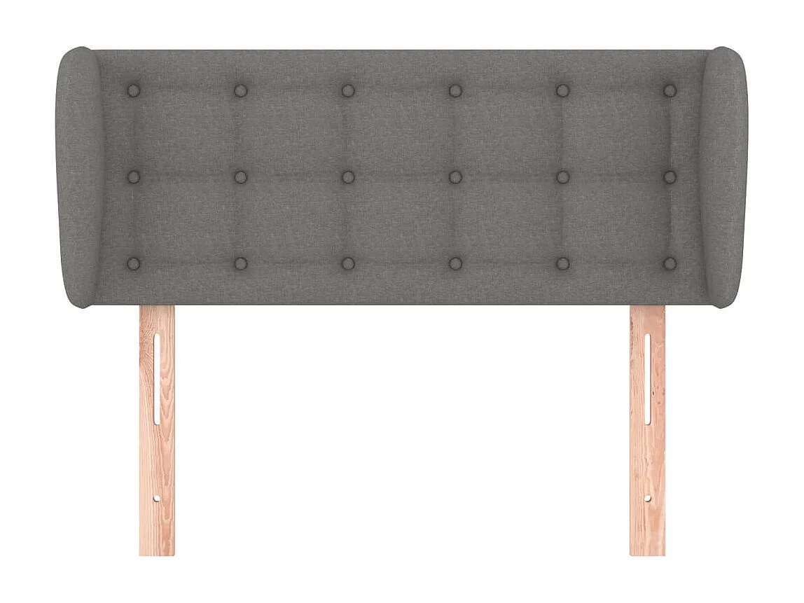 Kopfteil mit Flügeln Dunkelgrau 93x23x78/88 cm Stoff