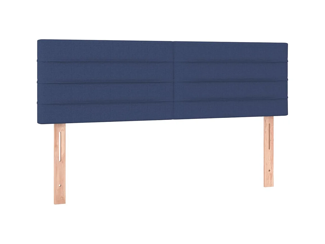 Hoofdborden 2 stuks Blauw 72x5x78/88 cm Stof