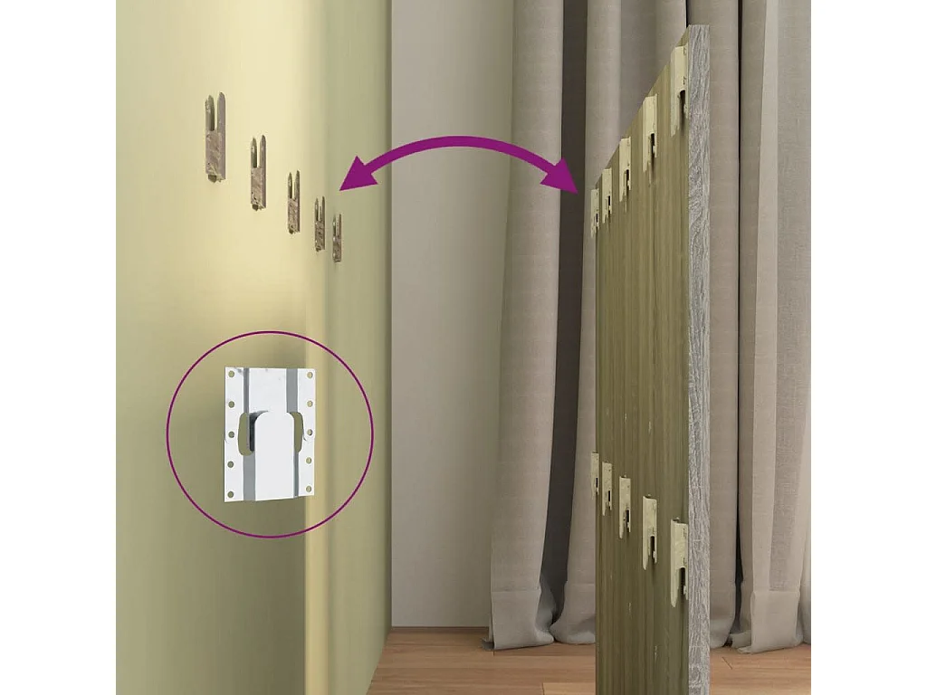 Sonoma Gray Engineered Wood Hoofdbord met Kasten