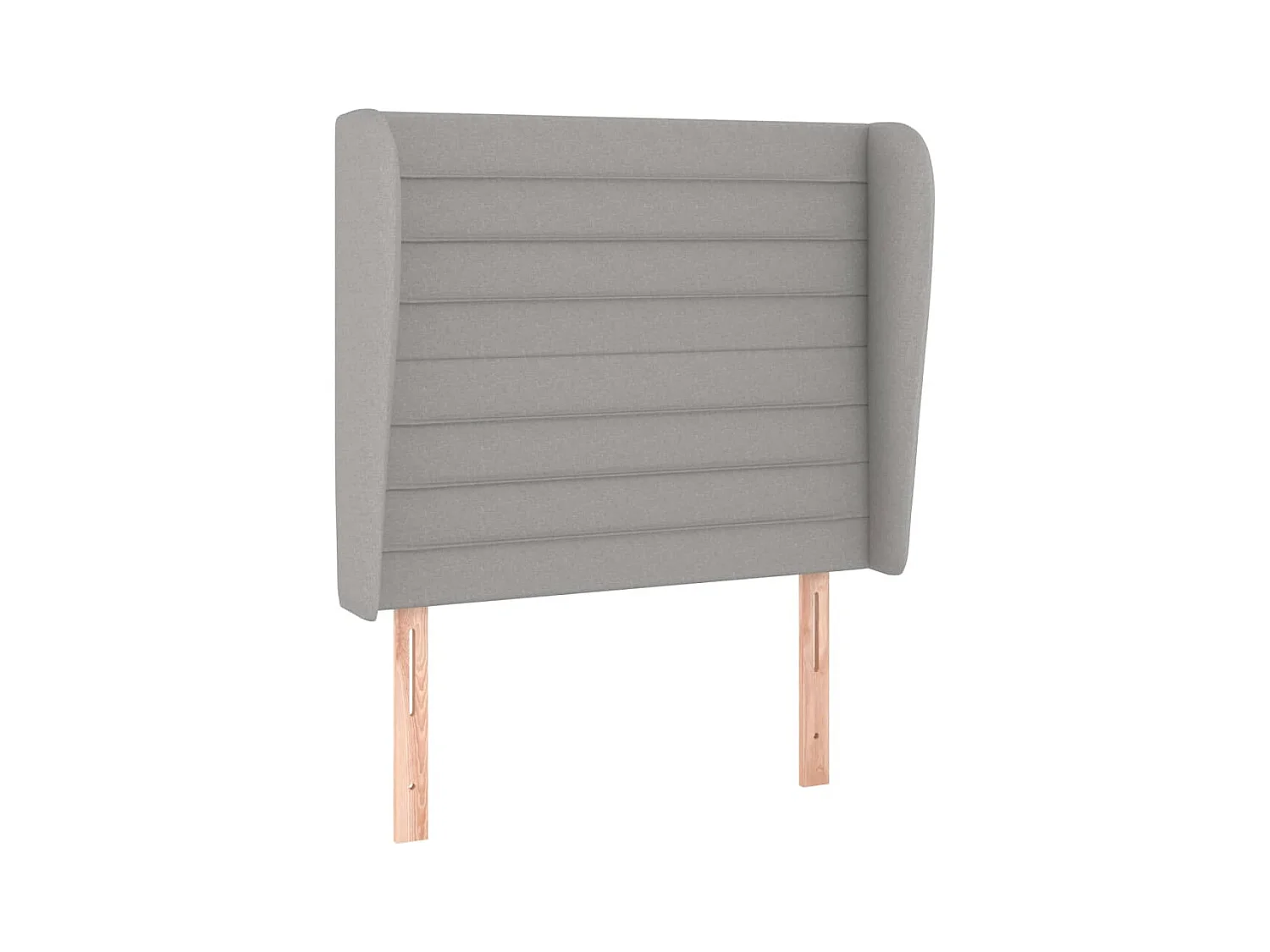 Kopfteil mit Flügeln Hellgrau 103x23x118/128 cm Stoff