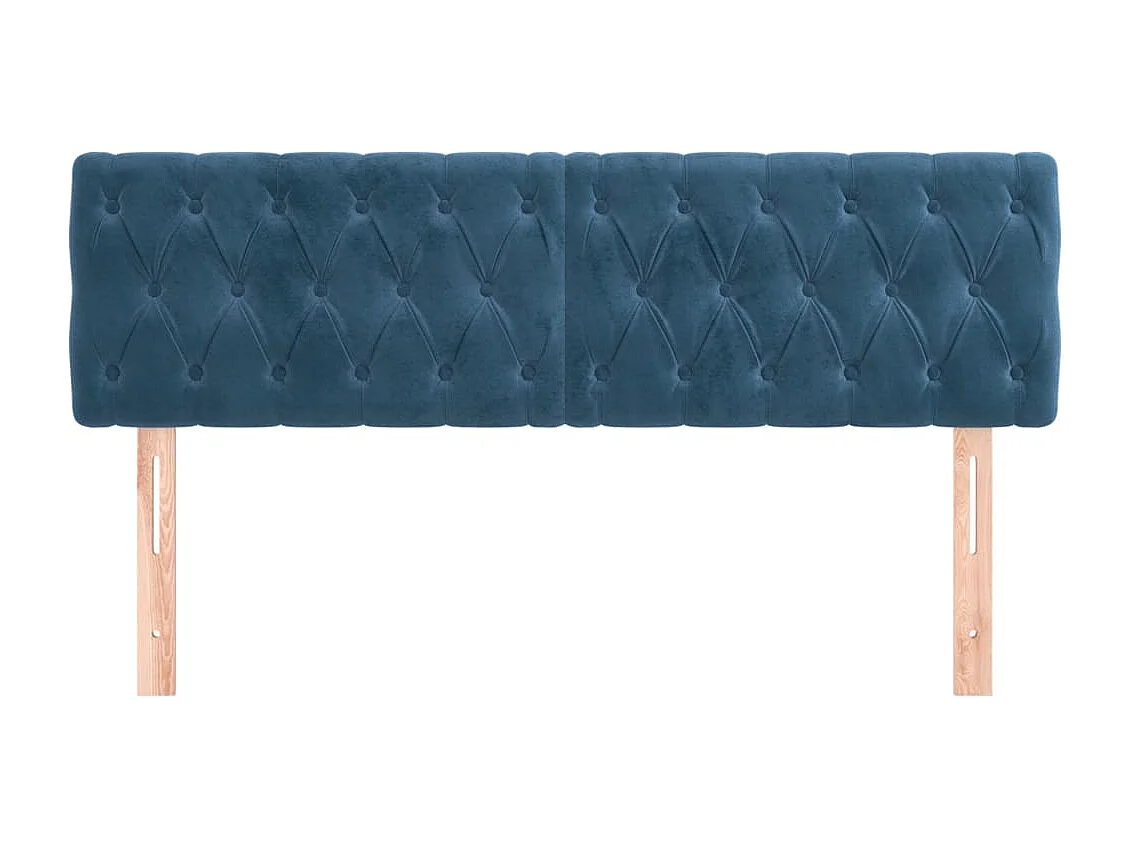 Testiere 2 pezzi Blu scuro 72x7x78/88 cm Velluto