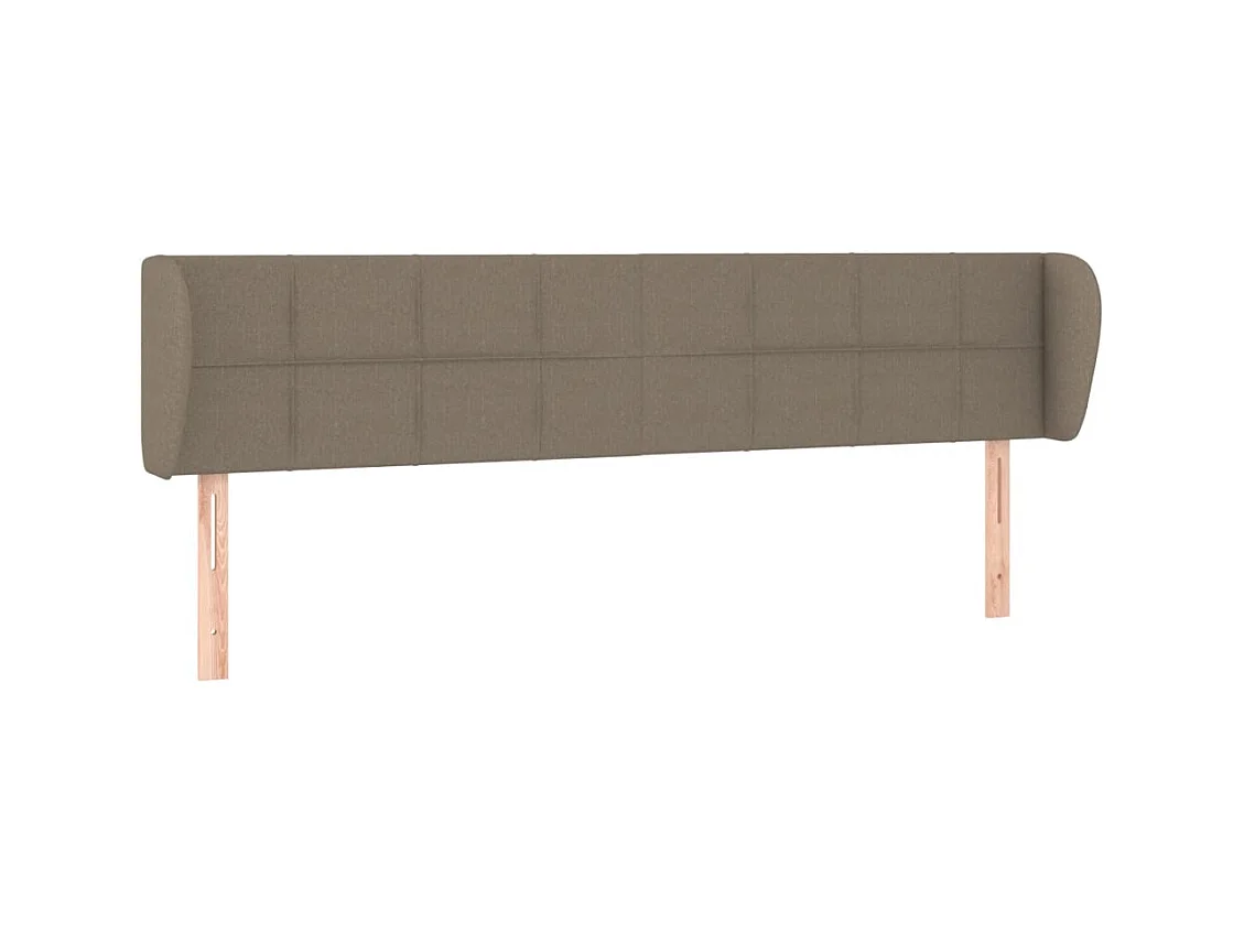 Kopfteil mit Flügeln Taupe 183x23x78/88 cm Stoff