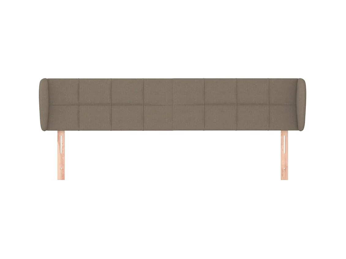 Kopfteil mit Flügeln Taupe 183x23x78/88 cm Stoff