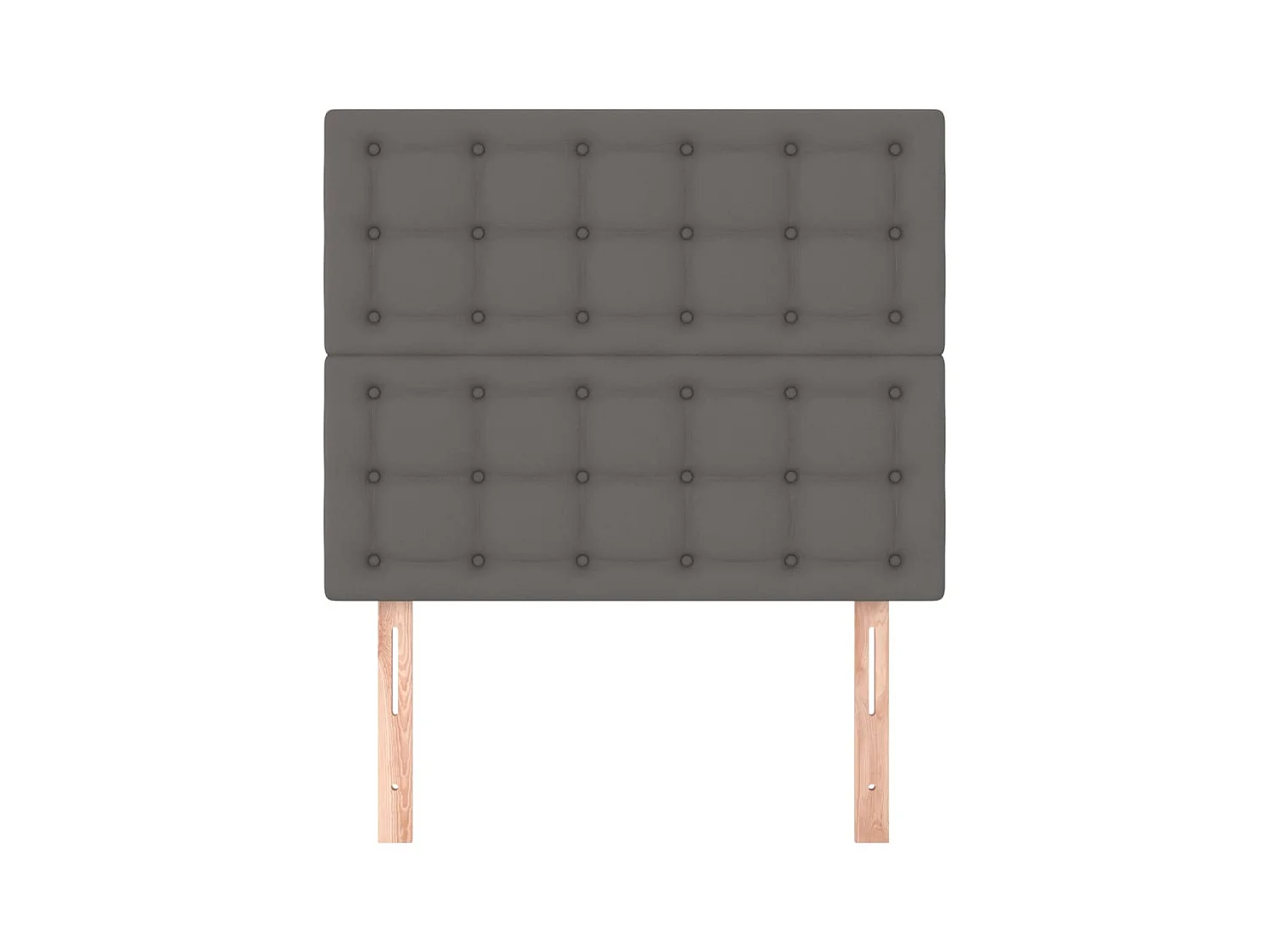 Kopfteile 2 Stk. Grau 80x5x78/88 cm Kunstleder