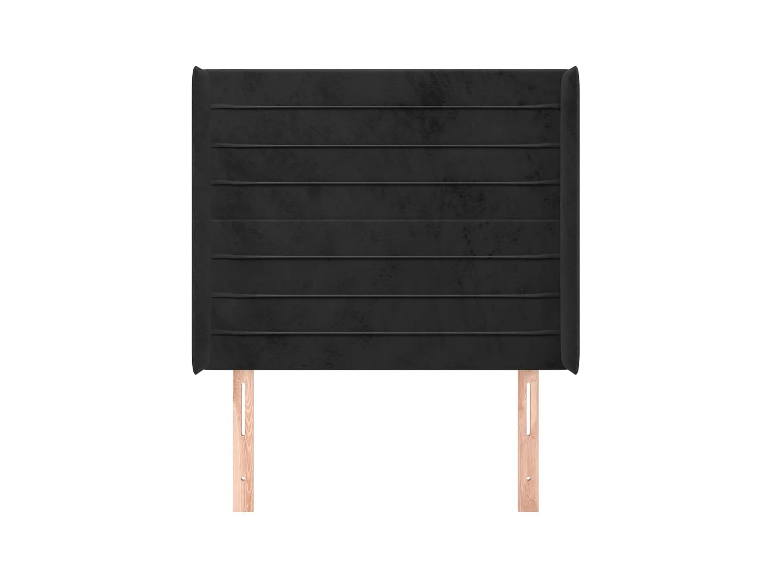 Cabecero con alas Negro 83x16x118/128 cm Terciopelo