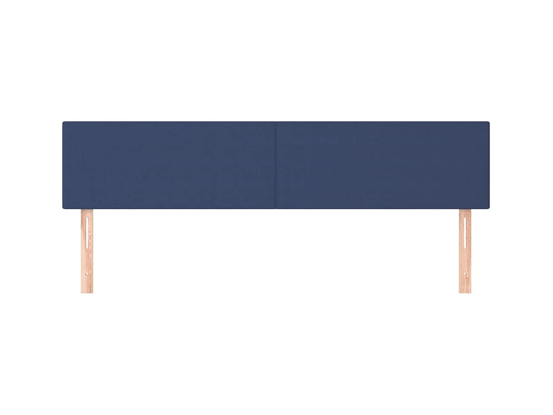 Hoofdborden 2 stuks Blauw 100x5x78/88 cm Stof