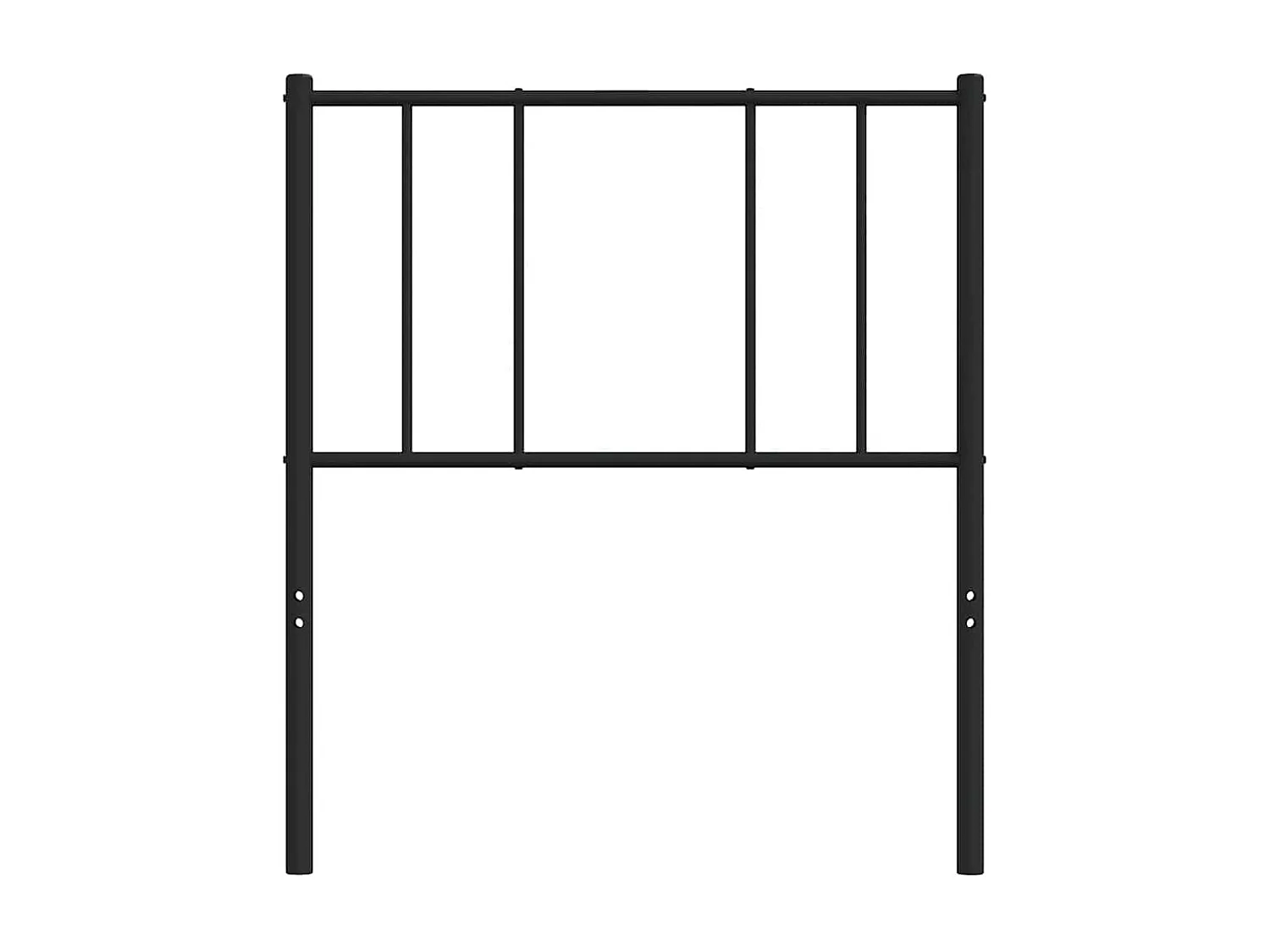 Schwarzes Metallkopfteil 100 cm