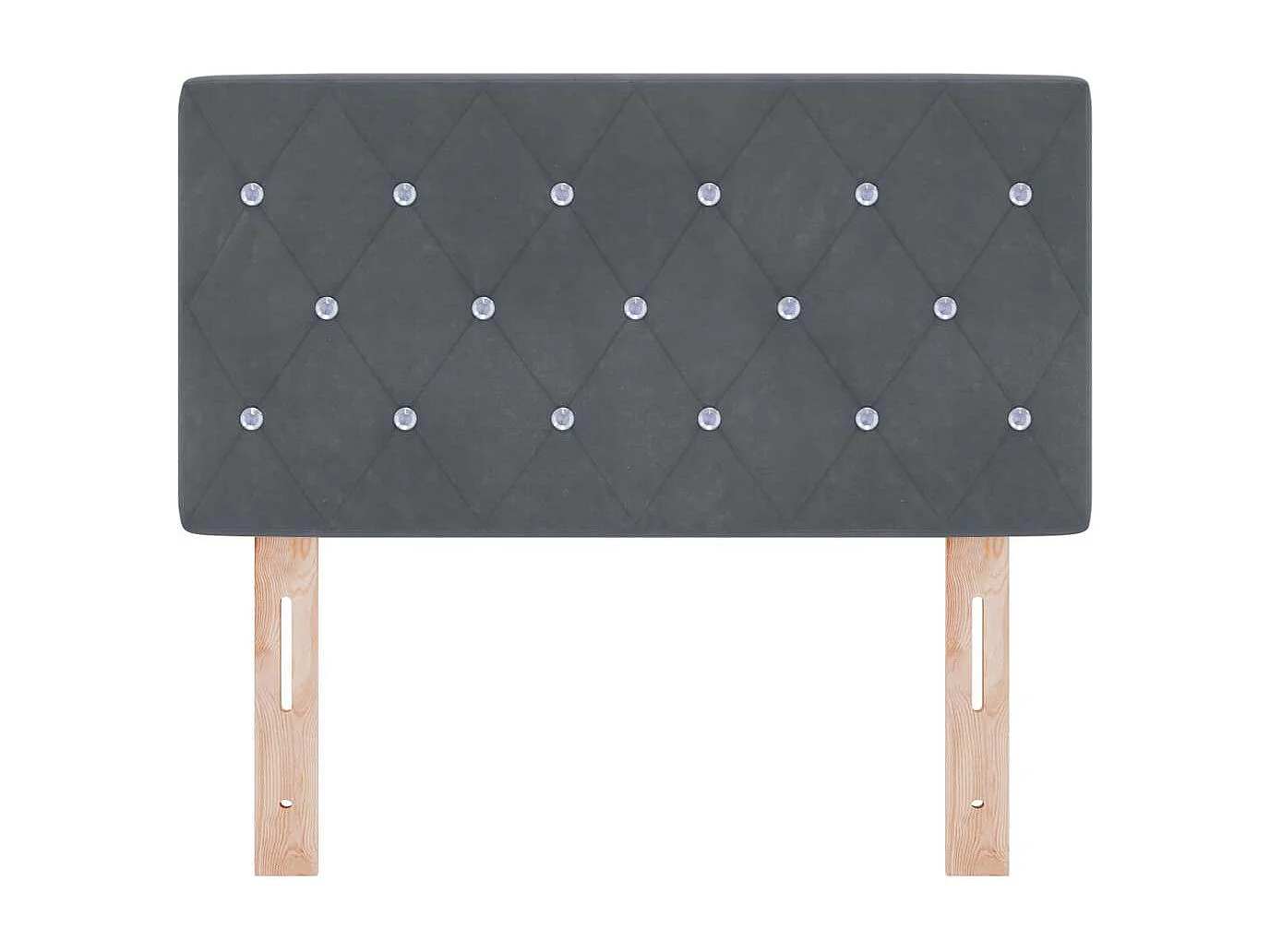 Argyle Donkergrijs LED Hoofdbord 80 cm Fluweel