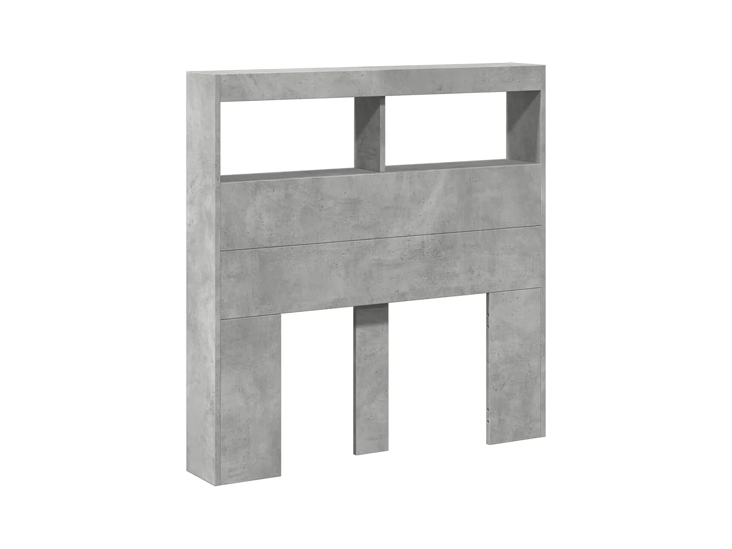 Betongrijs hoofdbord met LED's 100x17x102 cm