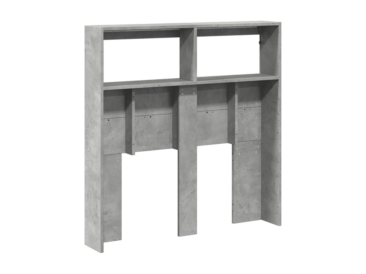 Betongrijs hoofdbord met LED's 100x17x102 cm